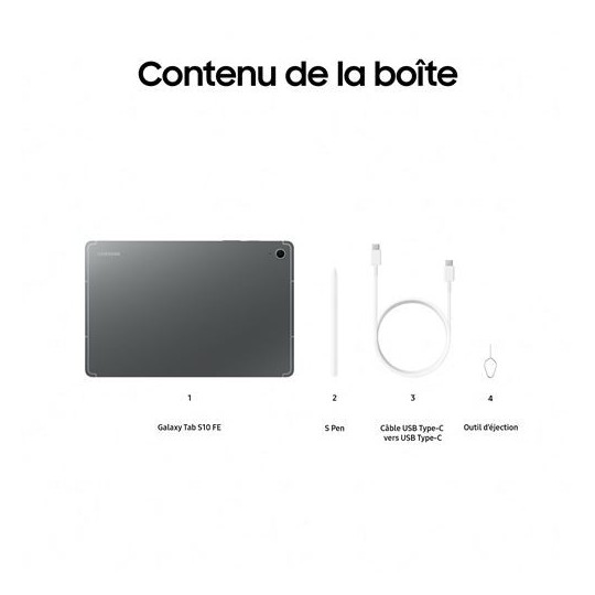 Galaxy Tab S10 FE Wifi 128 Go Gris