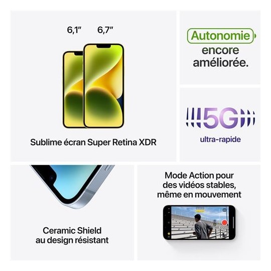 iPhone 14 128 Go Noir