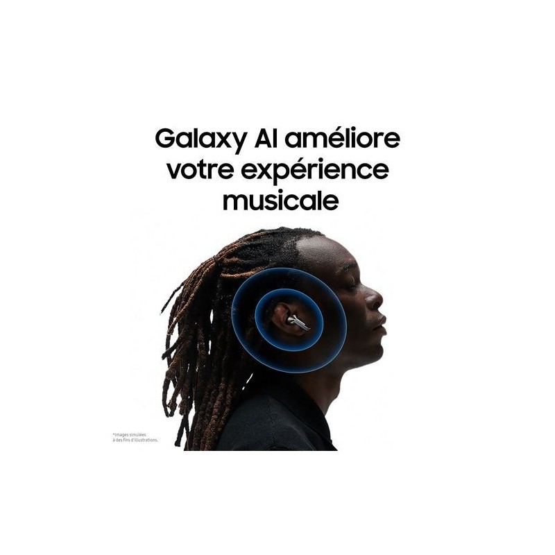Galaxy Buds3 Pro Blanc avec réduction active du bruit