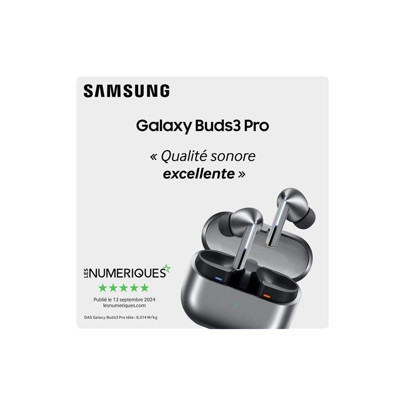 Galaxy Buds3 Pro Blanc avec réduction active du bruit
