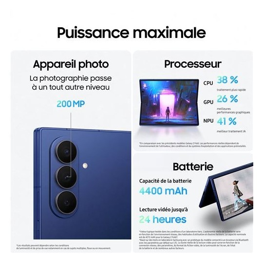 Galaxy Z Fold7 256 Go Bleu