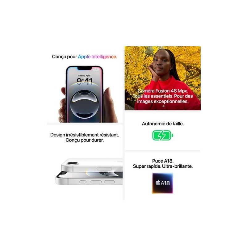 iPhone 16e 256 Go Noir