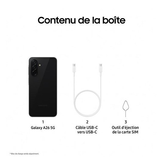 Galaxy A26 5G 128 Go Noir