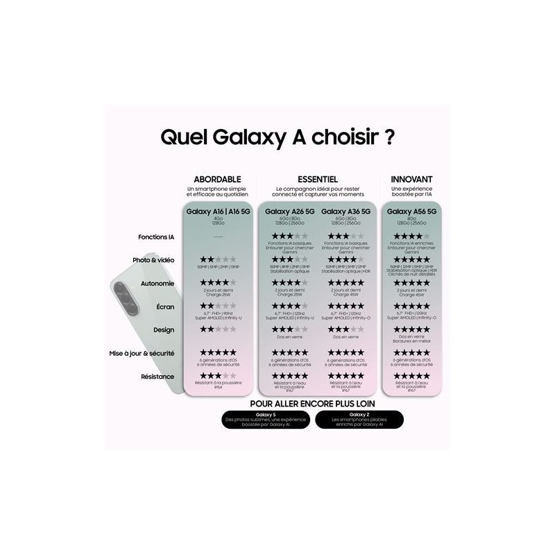 Galaxy A26 5G 256 Go Noir