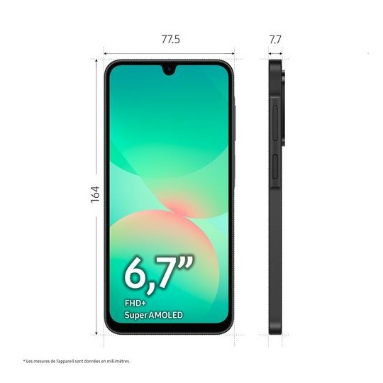 Galaxy A26 5G 256 Go Noir