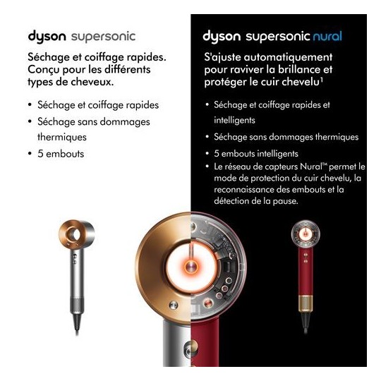 Sèche-cheveux Dyson Supersonic Nural 1600W velours rouge et or