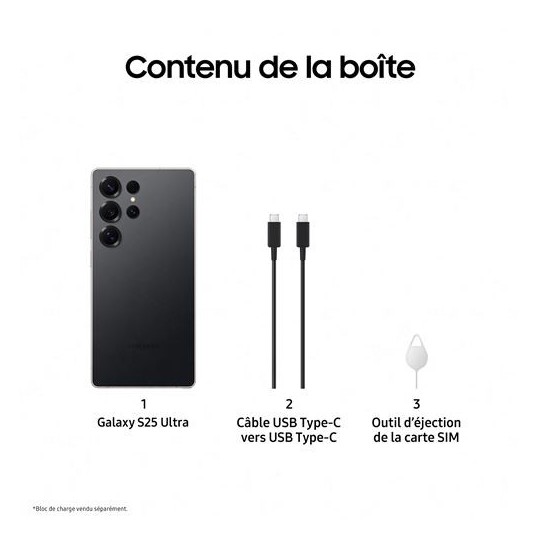 Galaxy S25 Ultra 256 Go Noir Titane