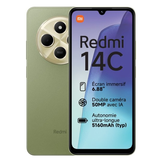 Xiaomi Redmi 14C 256 Go Vert