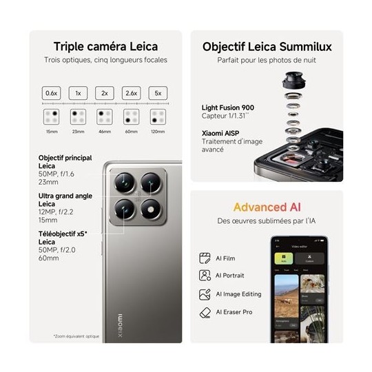 Xiaomi 14T Pro 512 Go Noir